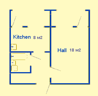 Scheme 1-room ap.