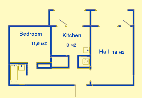 Scheme 2-room ap. 