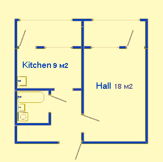 Scheme 1-room ap.