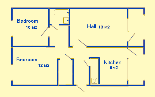 Scheme 3-room ap.