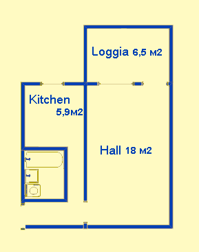 Scheme 1-room ap.