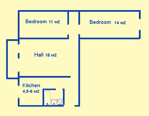 Scheme 3-room ap.